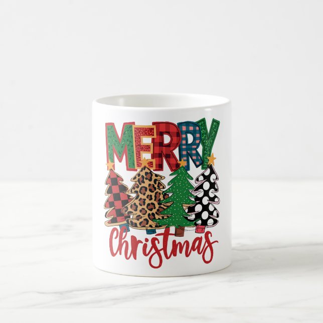 Frohe Weihnachten! Frohes neues Jahr Kaffeetasse (Mittel)