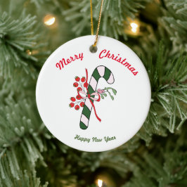 Frohe Weihnachten Frohes Neues Jahr Keramik Orname Ornament