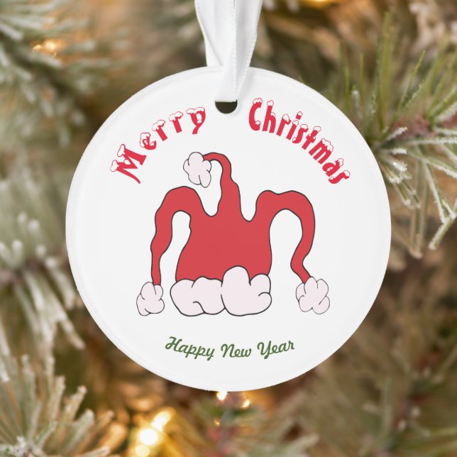 Frohe Weihnachten Frohes Neues Jahr Ornament (Baum)