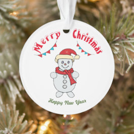 Frohe Weihnachten Frohes Neues Jahr Ornament