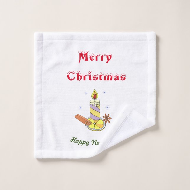 Frohe Weihnachten - Frohes Neues Jahr Waschlappen (Waschlappen)