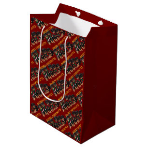 Frohe Weihnachten Fröhliche Feiertage Welpen Festl Mittlere Geschenktüte