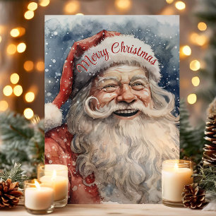 Frohe Weihnachten Fröhlicher Wasserfarben-Weihnach