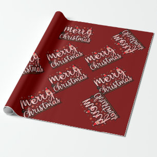 "Frohe Weihnachten: Frosty Elegance Fashion Design Geschenkpapier