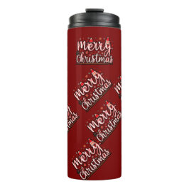 "Frohe Weihnachten: Frosty Elegance Fashion Design Thermosbecher