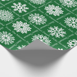 Frohe Weihnachten Fügen Sie den Namen des Empfänge Geschenkpapier