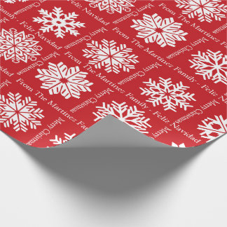 Frohe Weihnachten Fügen Sie den Namen des Empfänge Geschenkpapier