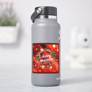 Frohe Weihnachten funkeln und leuchten Aufkleber