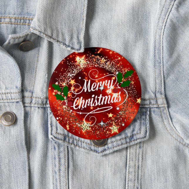 Frohe Weihnachten funkeln und leuchten Button (Beispiel)