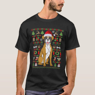 Frohe Weihnachten Funny Boxer Dog Funny Xmas hässl T-Shirt