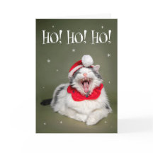Frohe Weihnachten Funny Cat Sprichwort Ho Ho Ho Ho