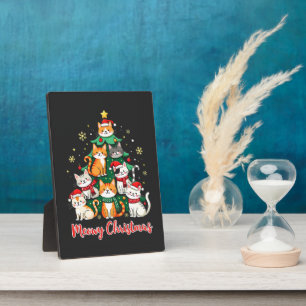 Frohe Weihnachten Funny Catmas Kitten Weihnachtsba Fotoplatte