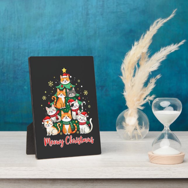 Frohe Weihnachten Funny Catmas Kitten Weihnachtsba Fotoplatte (Seite)