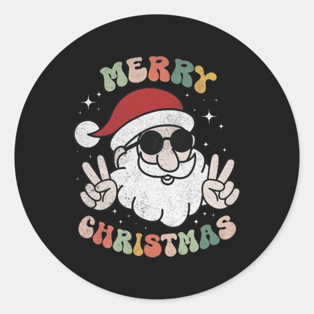 Frohe Weihnachten Funny Christmas Männer Frauen We Runder Aufkleber (Vorderseite)