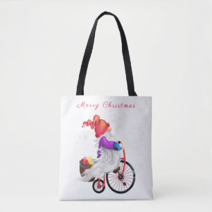 Frohe Weihnachten - Funny Gnome mit Bike und Gesch