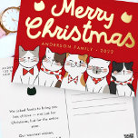 Frohe Weihnachten Funny Niedlich Cats Caroling Folien Feiertagspostkarte<br><div class="desc">Carol der Katzen. 'Das ist die Jahreszeit,  um miowy zu sein! meow meow meow.. meow meow meow meow MEOW! Abrufbar unter: http://www.zazzle.com/selectpartysupplies</div>