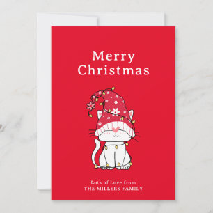 Frohe Weihnachten Funny Niedlich Christmas Cat