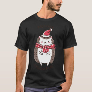 Frohe Weihnachten Funny Niedlichen Igel Weihnachts T-Shirt