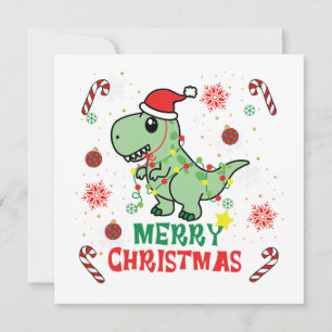 Frohe Weihnachten Funny Santa Dinosaur