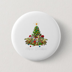 Frohe Weihnachten Funny Sea Turtle Tree X Button