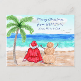 Frohe Weihnachten Funny Snowbirds Weihnachtsmann u Postkarte