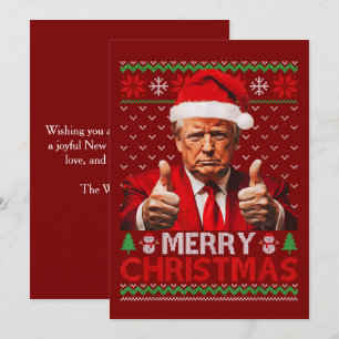 Frohe Weihnachten Funny Trump Weihnachtsmannmütze
