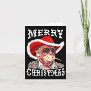 Frohe Weihnachten Funny Trump Western Cowboy Match Karte
