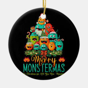 Frohe Weihnachten für alle, die nicht Monster sind Keramik Ornament