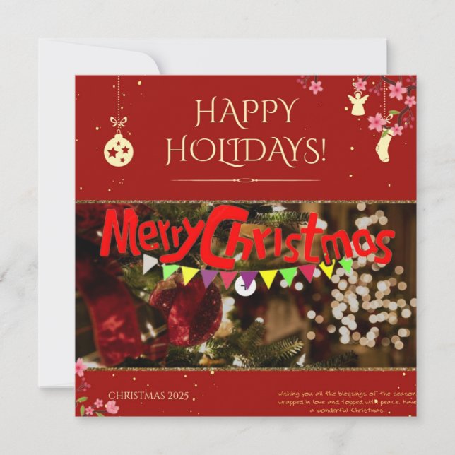 Frohe Weihnachten für alle Einladung (Vorderseite)