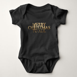 Frohe Weihnachten für alle eleganten Imitate Golde Baby Strampler