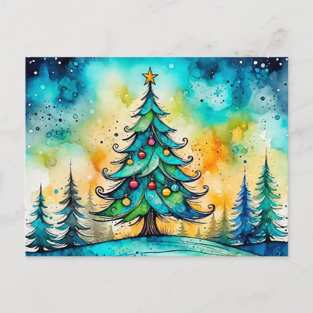 Frohe Weihnachten für alle Postkarte (Vorderseite)