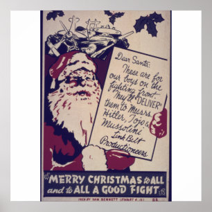 Frohe Weihnachten für alle und für alle einen gute Poster