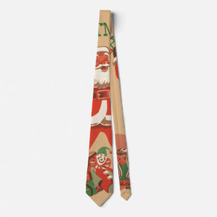 Frohe Weihnachten für alle! Vintager Weihnachtsman Krawatte