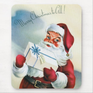 Frohe Weihnachten für alle (Vintager Weihnachtsman Mousepad