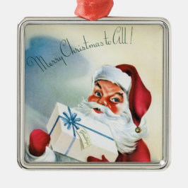Frohe Weihnachten für alle (Vintager Weihnachtsman Ornament Aus Metall