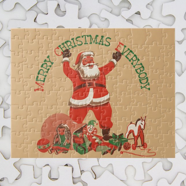 Frohe Weihnachten für alle! Vintager Weihnachtsman Puzzle (Von Creator hochgeladen)