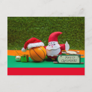 Frohe Weihnachten für Basketball-Spieler mit Weihn Postkarte