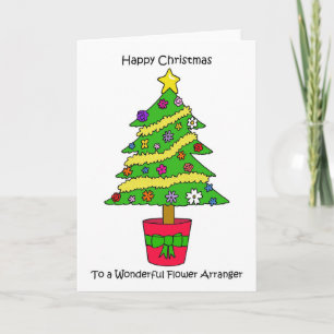 Frohe Weihnachten für Blume Arranger Karte