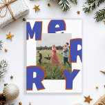 Frohe Weihnachten für das Foto Feiertage<br><div class="desc">Frohe Weihnachten,  spezif kundenisches Foto,  Urlaub Postkarte.</div>