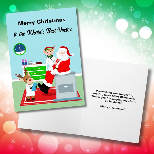 Frohe Weihnachten für den besten Arzt der Welt Karte (Von Creator hochgeladen)