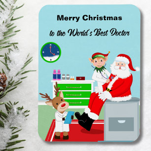 Frohe Weihnachten für den besten Arzt der Welt Magnet