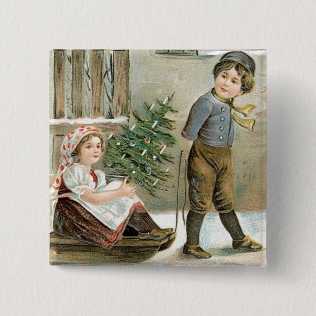 Frohe Weihnachten für dich! Button (Vorderseite)