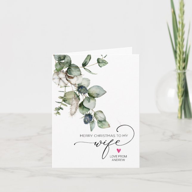 Frohe Weihnachten für Ehefrau aus der Husband-Kart Karte (Vorderseite)
