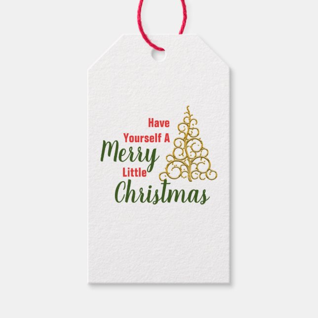 Frohe Weihnachten für Euch Geschenkanhänger (Vorderseite)