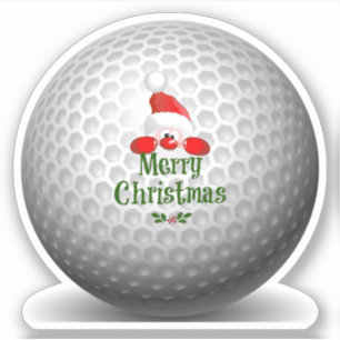 Frohe Weihnachten für Golfer aus Santa Aufkleber