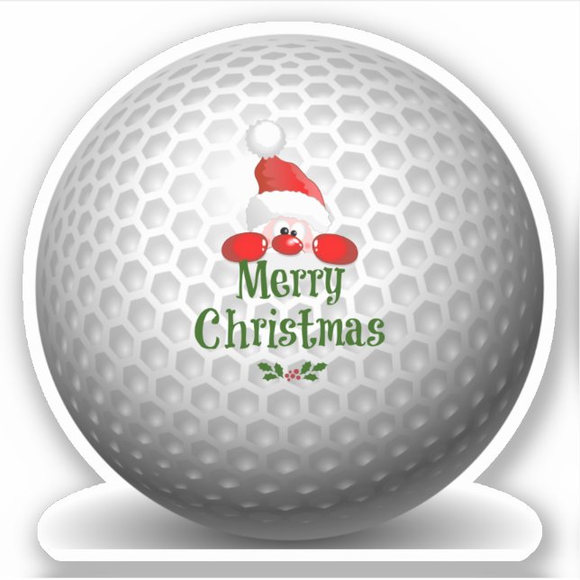 Frohe Weihnachten für Golfer aus Santa Aufkleber (Vorderseite)