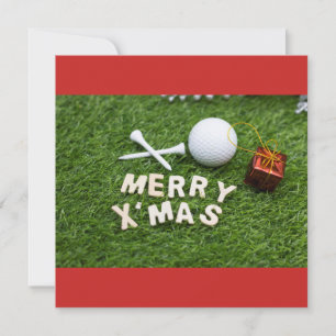 Frohe Weihnachten für Golfer mit Golfball und Gesc