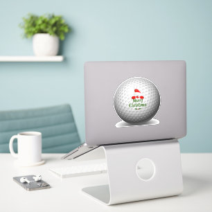 Frohe Weihnachten für Golfer von Santa Sticker