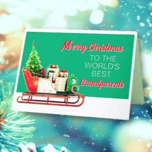 Frohe Weihnachten für Großeltern Grußkarte Karte