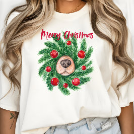 Frohe Weihnachten für Hunde Mama Moderne Mutter Ni T-Shirt